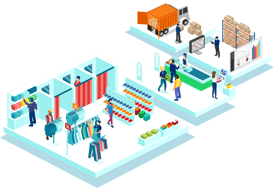 Mapa com departamentos